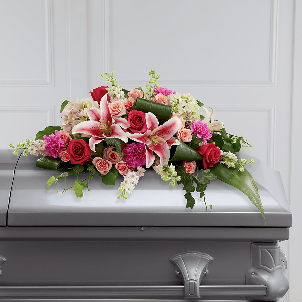 Splendid Grace Casket Spray – TIFFANEY'S FLOWERS & GIFTS, Junction City KY