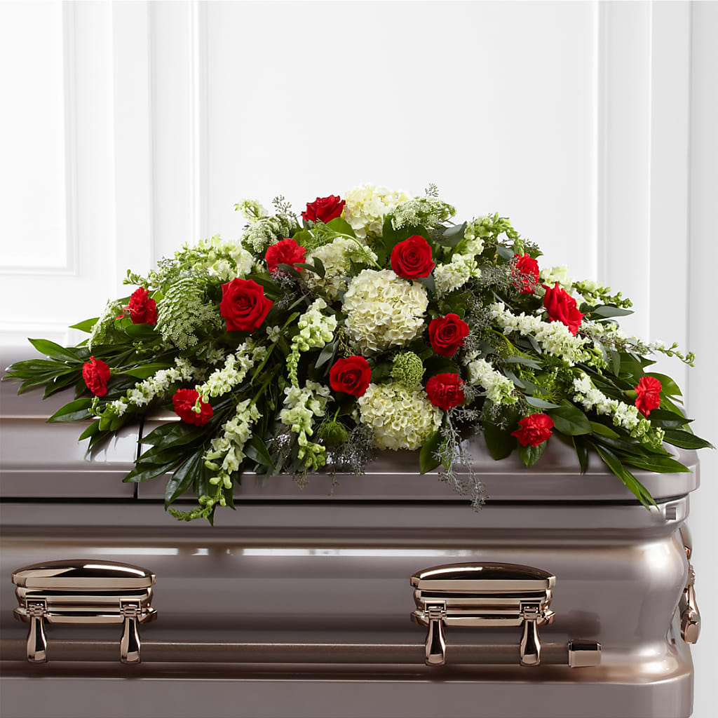 Sincerity Casket Spray – TIFFANEY'S FLOWERS & GIFTS, Junction City KY