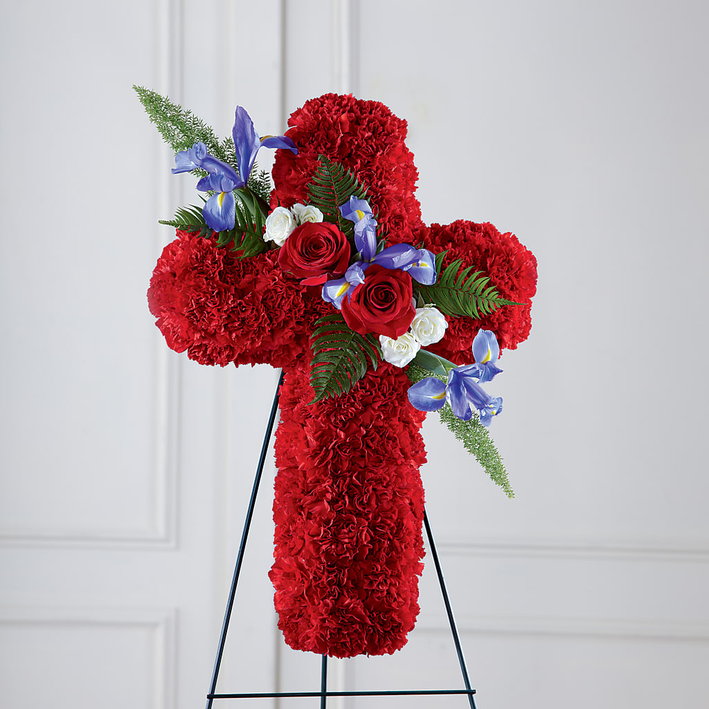 Faithful Hero Floral Cross – TIFFANEY'S FLOWERS & GIFTS, Junction City KY
