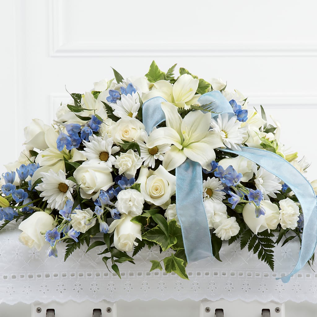 Tender Treasure Casket Spray – TIFFANEY'S FLOWERS & GIFTS, Junction City KY