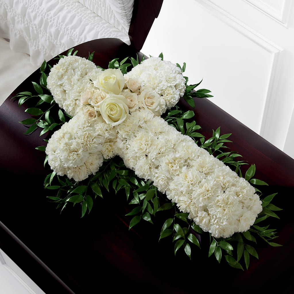 Peaceful Memories Casket Spray (Standard) – TIFFANEY'S FLOWERS & GIFTS, Junction City KY