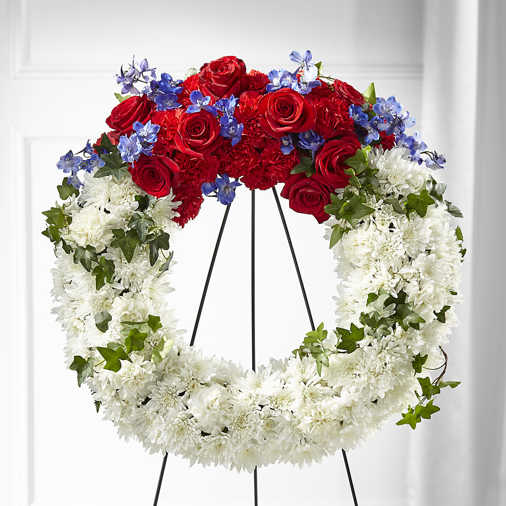 Patriotic Passion Wreath – TIFFANEY'S FLOWERS & GIFTS, Junction City KY