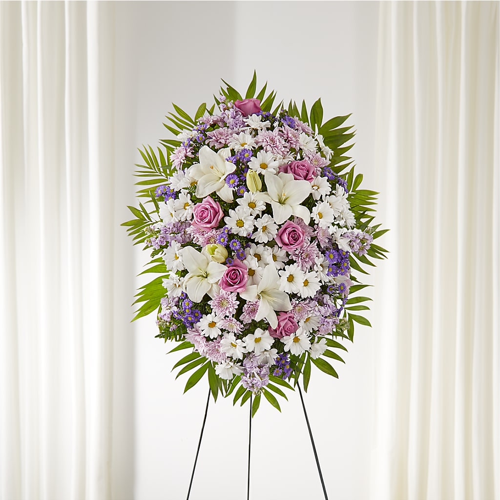 Surrounded by Love Standing Spray – TIFFANEY'S FLOWERS & GIFTS, Junction City KY