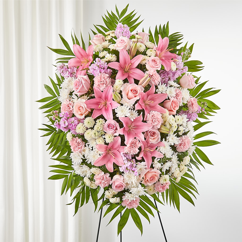 Offering Solace Standing Spray – TIFFANEY'S FLOWERS & GIFTS, Junction City KY