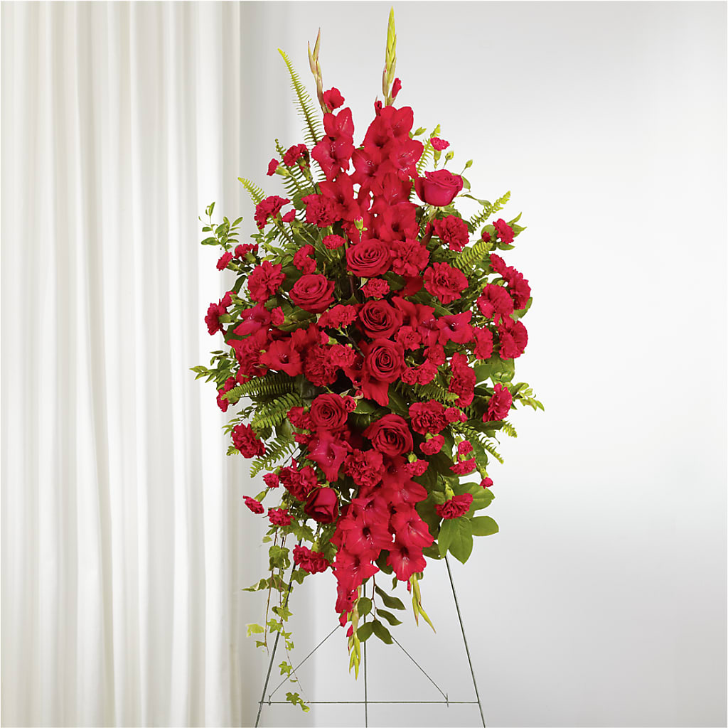 From the Heart Standing Spray – TIFFANEY'S FLOWERS & GIFTS, Junction City KY