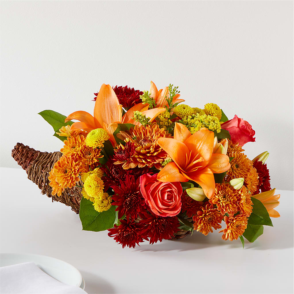 Bouquet of Blessings Cornucopia – TIFFANEY'S FLOWERS & GIFTS, Junction City KY