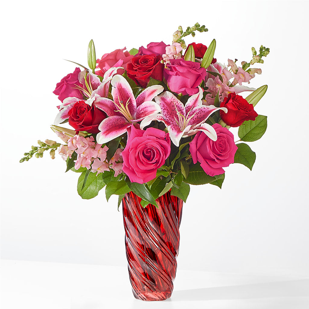 Always You Bouquet with Luxe Swirl Vase – TIFFANEY'S FLOWERS & GIFTS, Junction City KY
