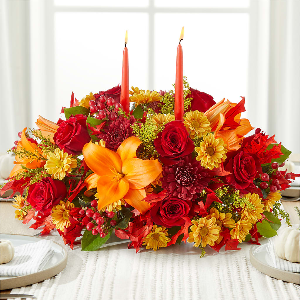 Autumn's Embrace Centerpiece – TIFFANEY'S FLOWERS & GIFTS, Junction City KY