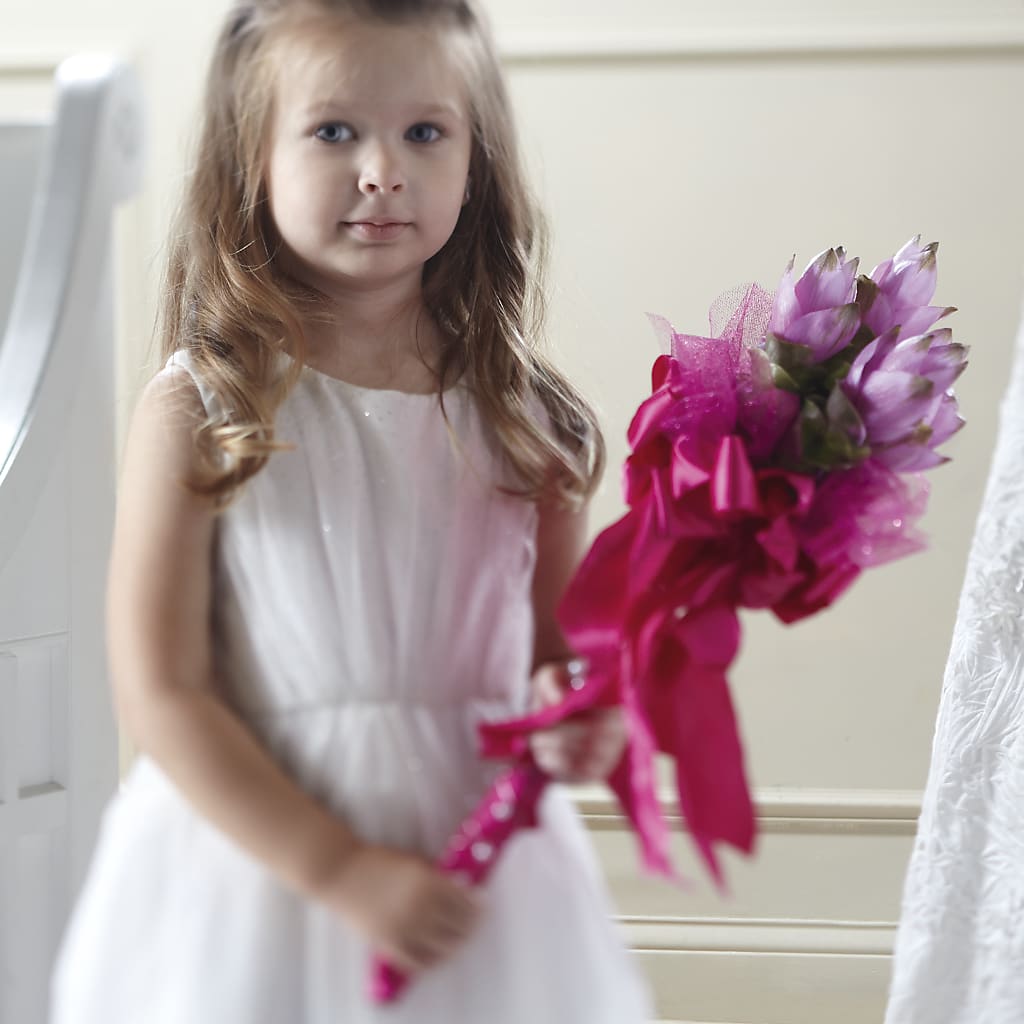 Sparkle Pink Flower Girl Bouquet – TIFFANEY'S FLOWERS & GIFTS, Junction City KY