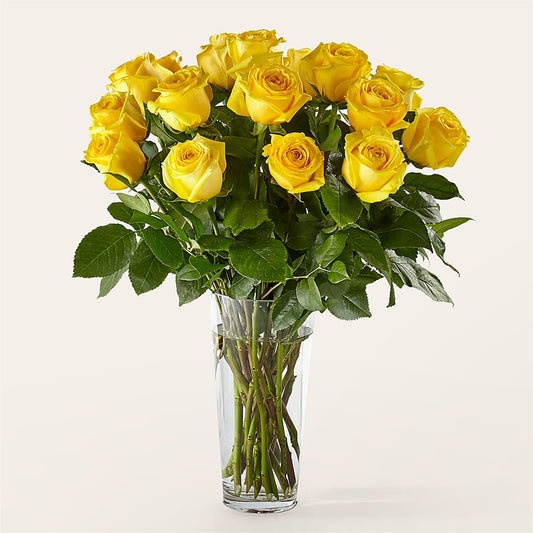 Long Stem Yellow Rose Bouquet – TIFFANEY'S FLOWERS & GIFTS, Junction City KY