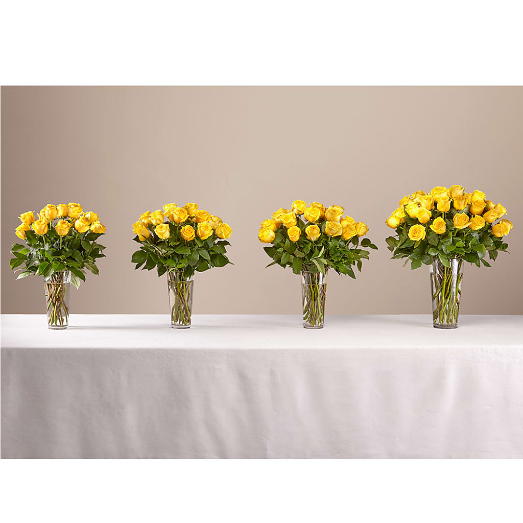 Long Stem Yellow Rose Bouquet – TIFFANEY'S FLOWERS & GIFTS, Junction City KY