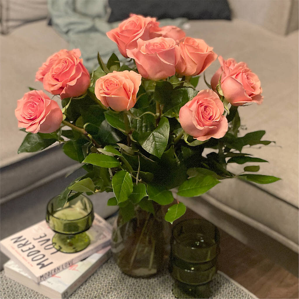Long Stem Pink Rose Bouquet – TIFFANEY'S FLOWERS & GIFTS, Junction City KY