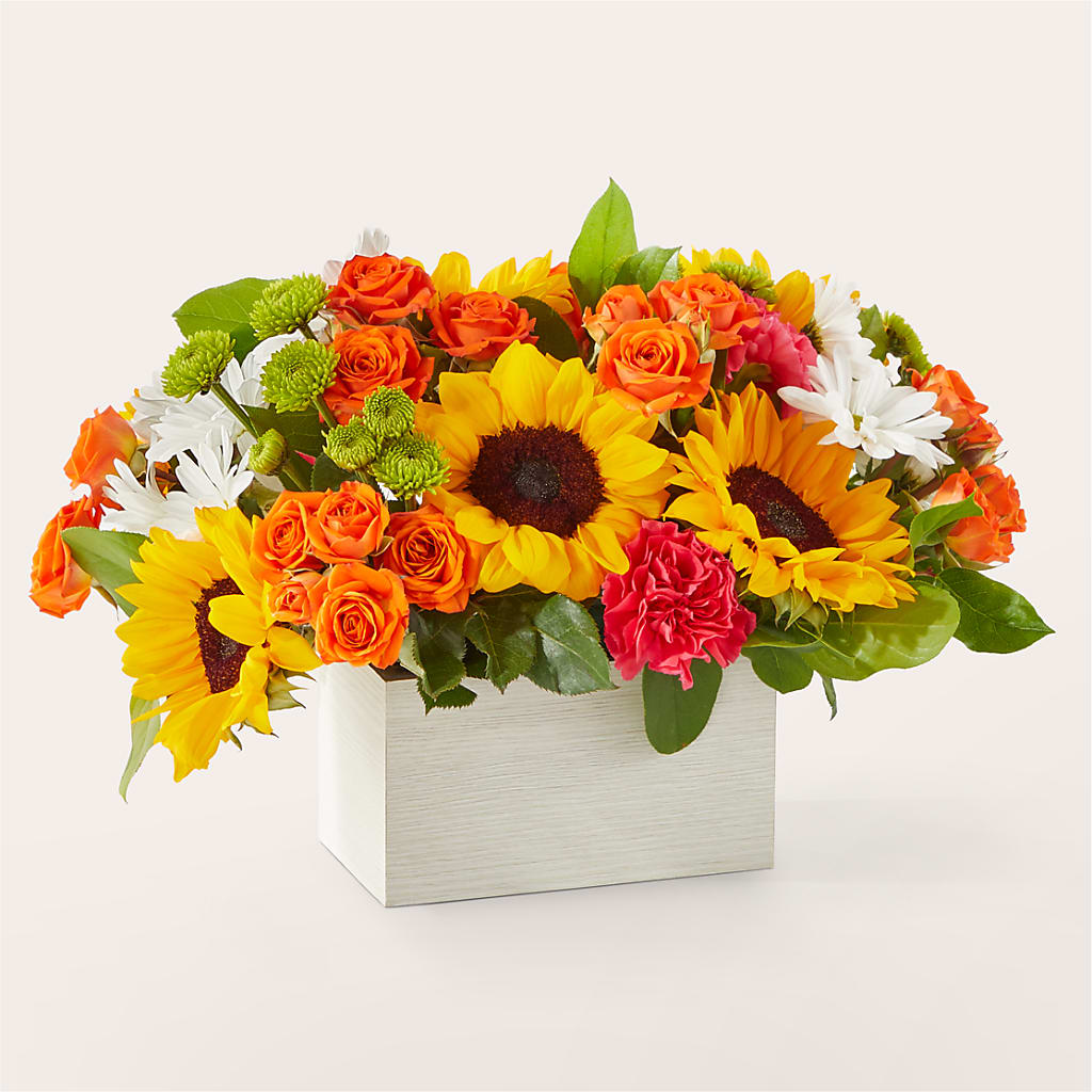 Sun-drenched Blooms Box Bouquet – TIFFANEY'S FLOWERS & GIFTS, Junction City KY