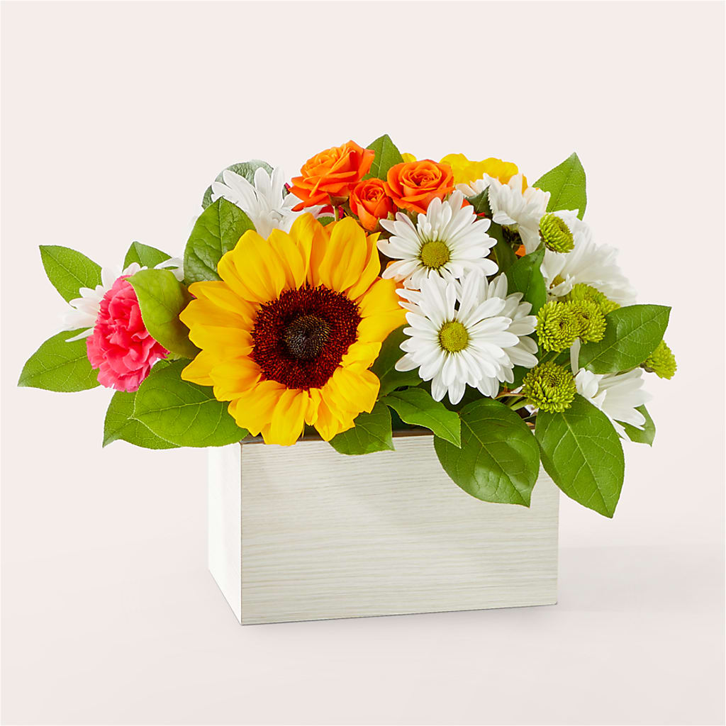 Sun-drenched Blooms Box Bouquet – TIFFANEY'S FLOWERS & GIFTS, Junction City KY