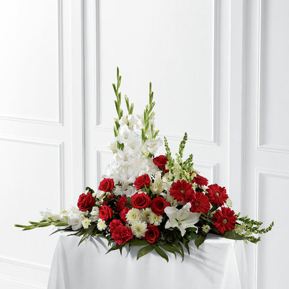 Crimson & White Arrangement – TIFFANEY'S FLOWERS & GIFTS, Junction City KY
