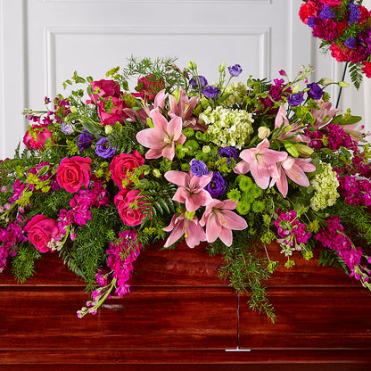 Radiant Tribute Casket Spray – TIFFANEY'S FLOWERS & GIFTS, Junction City KY