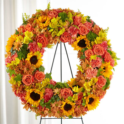 Autumnal Memories Wreath (Standard) – TIFFANEY'S FLOWERS & GIFTS, Junction City KY