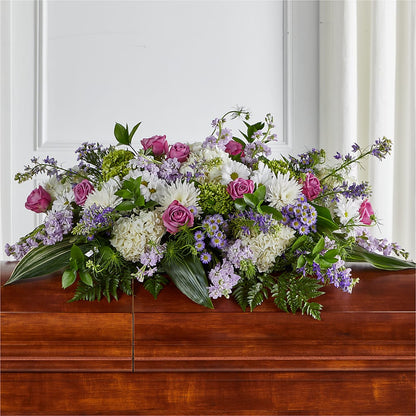 Meadows of Serenity Casket Spray – TIFFANEY'S FLOWERS & GIFTS, Junction City KY