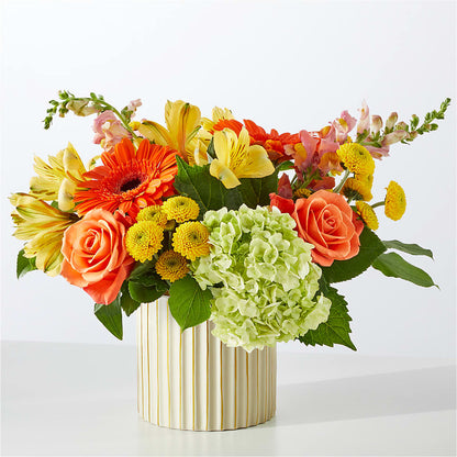 Autumn Sunshine Bouquet with Ivory Vase – TIFFANEY'S FLOWERS & GIFTS, Junction City KY