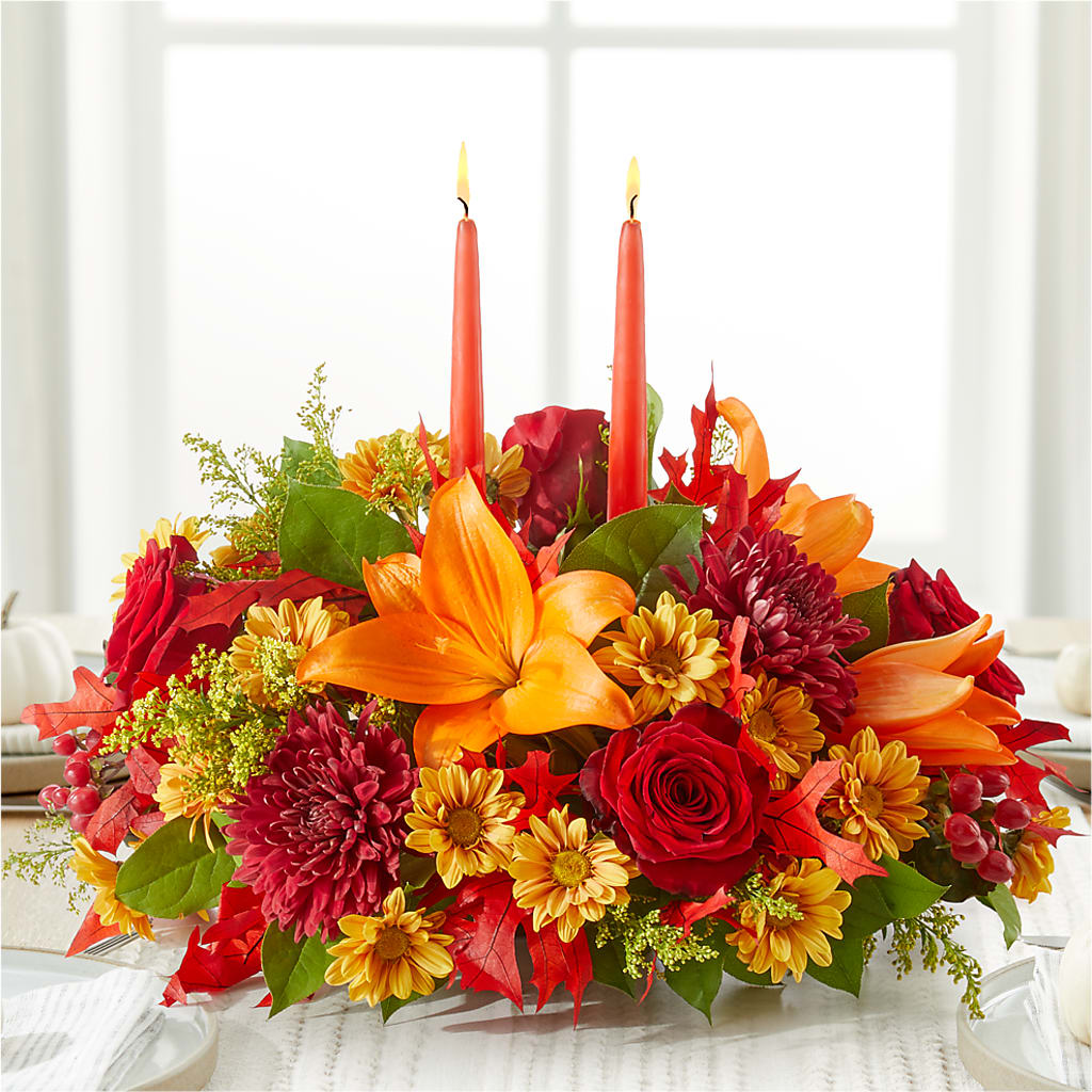 Autumn's Embrace Centerpiece – TIFFANEY'S FLOWERS & GIFTS, Junction City KY