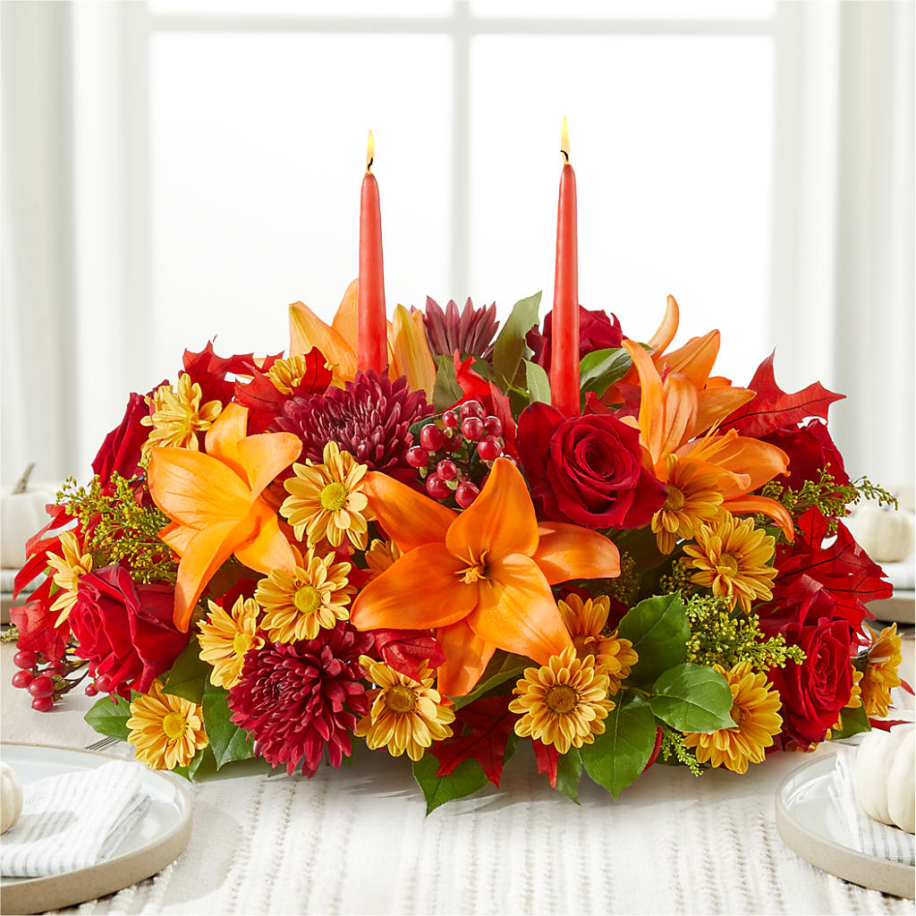 Autumn's Embrace Centerpiece – TIFFANEY'S FLOWERS & GIFTS, Junction City KY