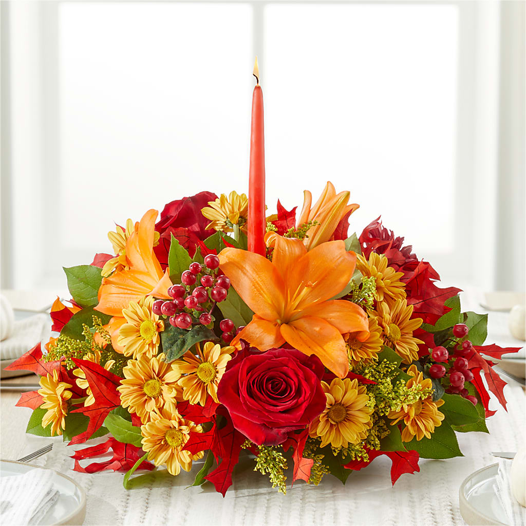 Autumn's Embrace Centerpiece – TIFFANEY'S FLOWERS & GIFTS, Junction City KY