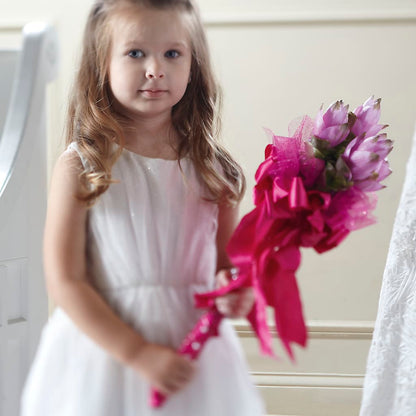 Sparkle Pink Flower Girl Bouquet – TIFFANEY'S FLOWERS & GIFTS, Junction City KY