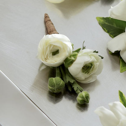 White Ranunculus Boutonniere – TIFFANEY'S FLOWERS & GIFTS, Junction City KY