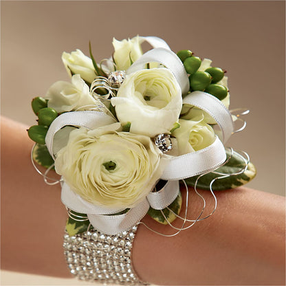 White Wedding Corsage – TIFFANEY'S FLOWERS & GIFTS, Junction City KY